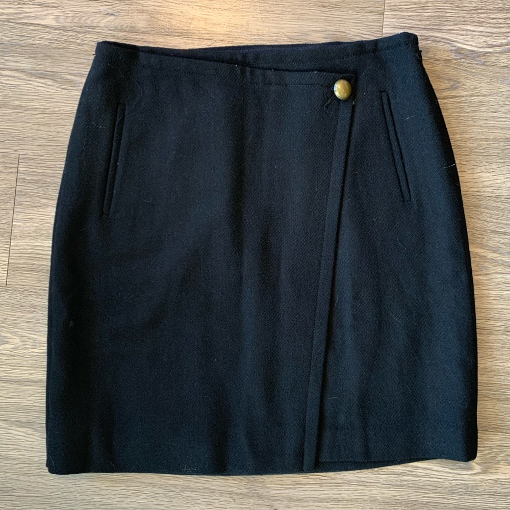 Talbots Black Wool Skirt